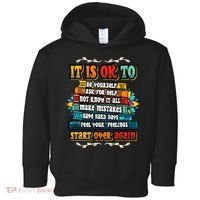 Mental Health Make Mistakes Be Yourself Inspirational Toddler Hoodie thumb 0
