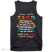 Mental Health Make Mistakes Be Yourself Inspirational Tank Top thumb 0