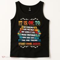 Mental Health Make Mistakes Be Yourself Inspirational Tank Top thumb 2
