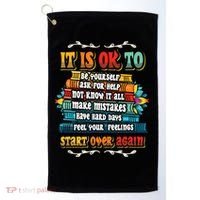 Mental Health Make Mistakes Be Yourself Inspirational Golf Towel thumb 0