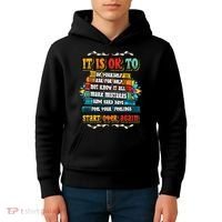Mental Health Make Mistakes Be Yourself Inspirational Kids Hoodie thumb 4