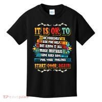 Mental Health Make Mistakes Be Yourself Inspirational Kids T-Shirt thumb 0