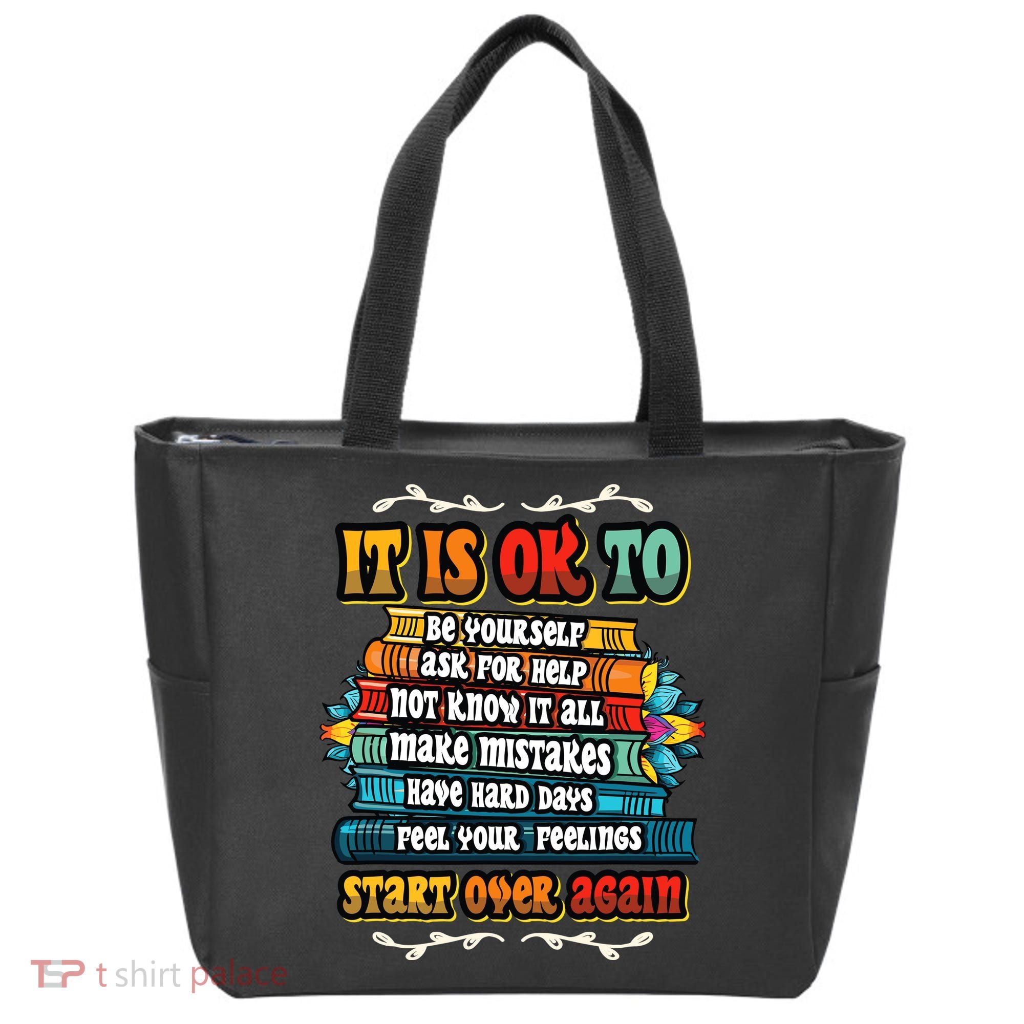 Mental Health Make Mistakes Be Yourself Inspirational Tote Bag