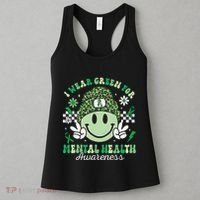 Mental Health Matters I Wear Green Mental Health Awareness Women's Tank Top thumb 3