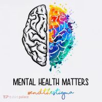 Mental Health Matter End The Stigma Colorful Brain T-Shirt thumb 7