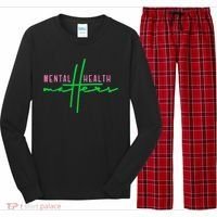 Mental health matters aka tee Long Sleeve Pajama Set thumb 0