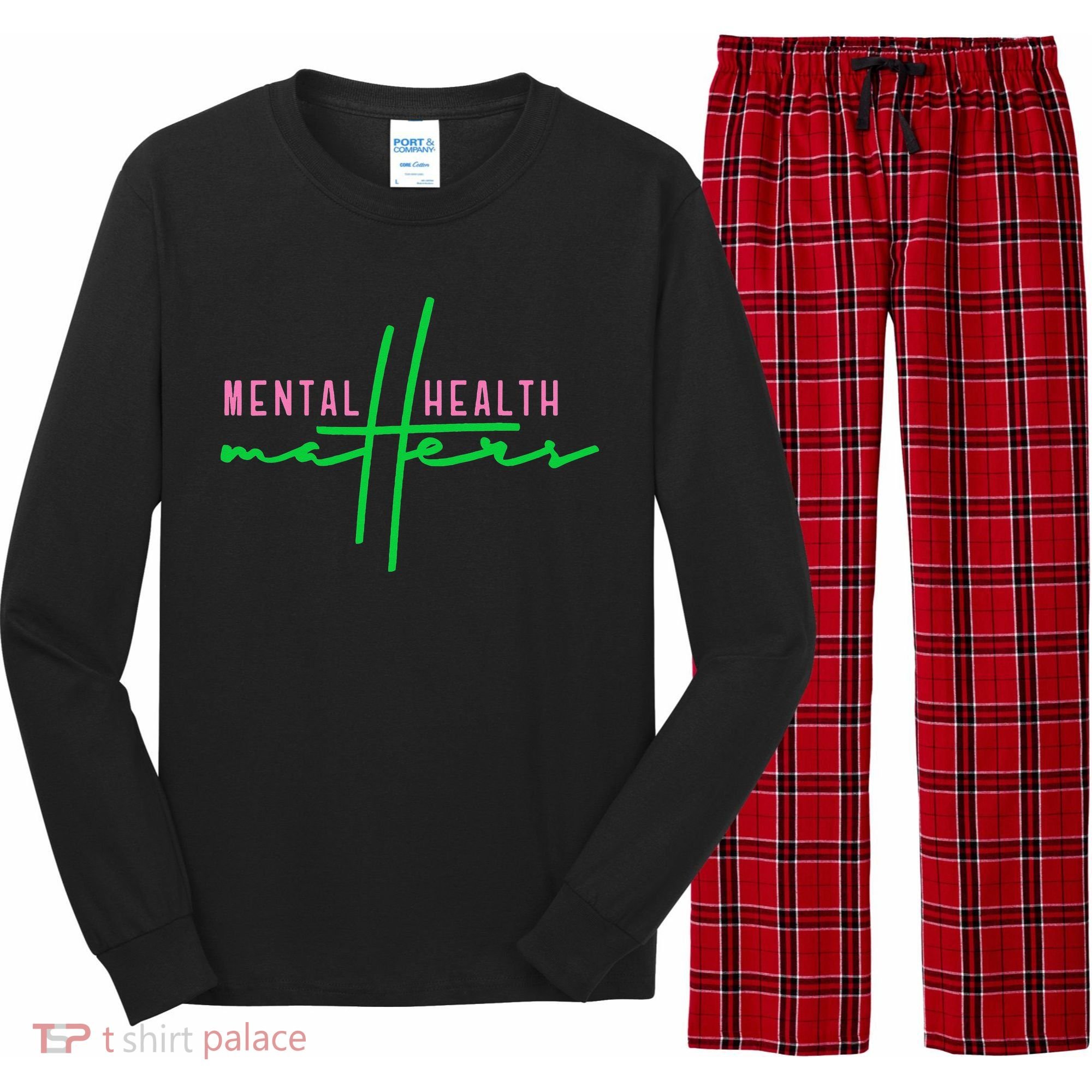 Mental health matters aka tee Long Sleeve Pajama Set