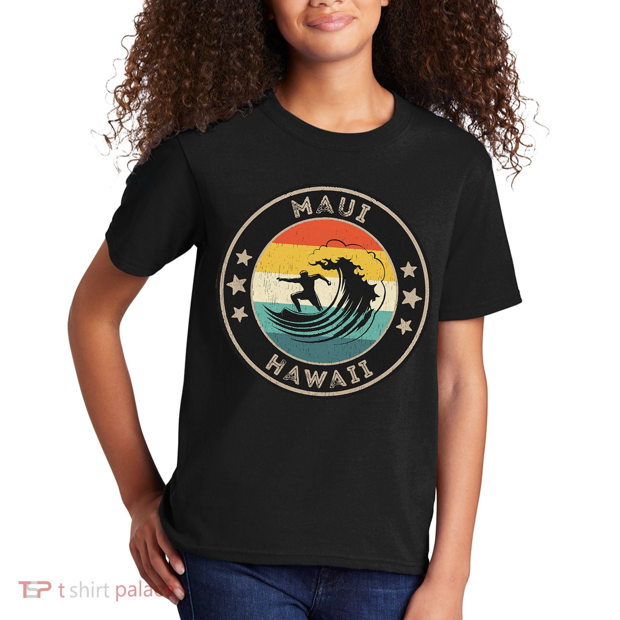 Maui Hawaii Maui Surfer Wo Maui Kids T-Shirt