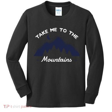 Mountains Hiking Nature Camping Outdoor Climbing Hiker Gift Kids Long Sleeve Shirt
