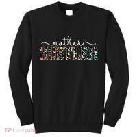 Mother Hustler Neon Cheetah Print Gift For Mom Tall Sweatshirt thumb 0