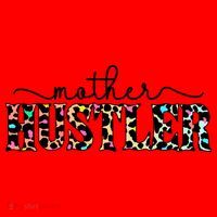 Mother Hustler Neon Cheetah Print Gift For Mom Santa Hat thumb 1
