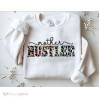 Mother Hustler Neon Cheetah Print Gift For Mom Sweatshirt thumb 2
