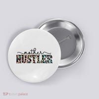 Mother Hustler Neon Cheetah Print Gift For Mom Button thumb 0