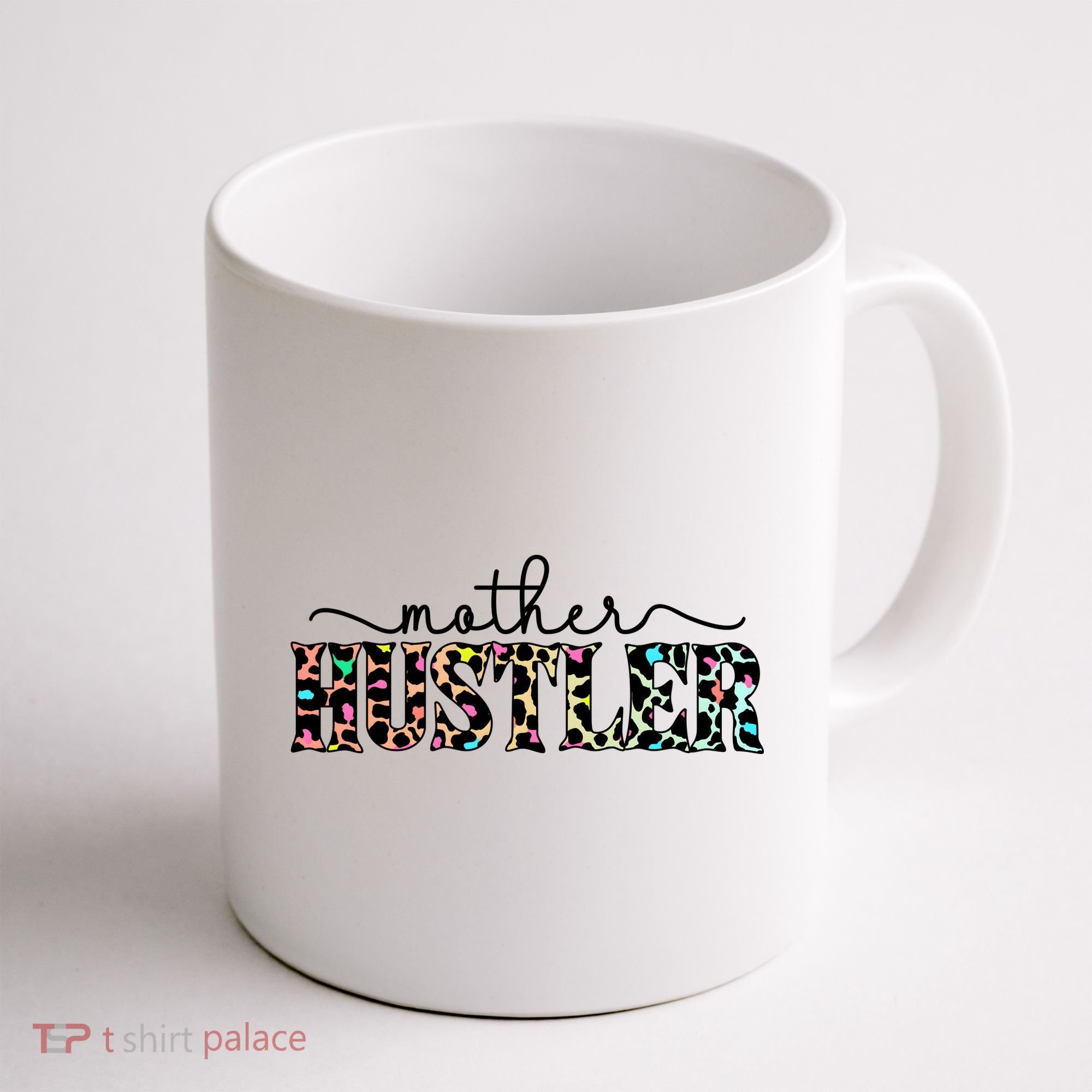 Mother Hustler Neon Cheetah Print Gift For Mom Coffee Mug