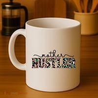 Mother Hustler Neon Cheetah Print Gift For Mom Coffee Mug thumb 4