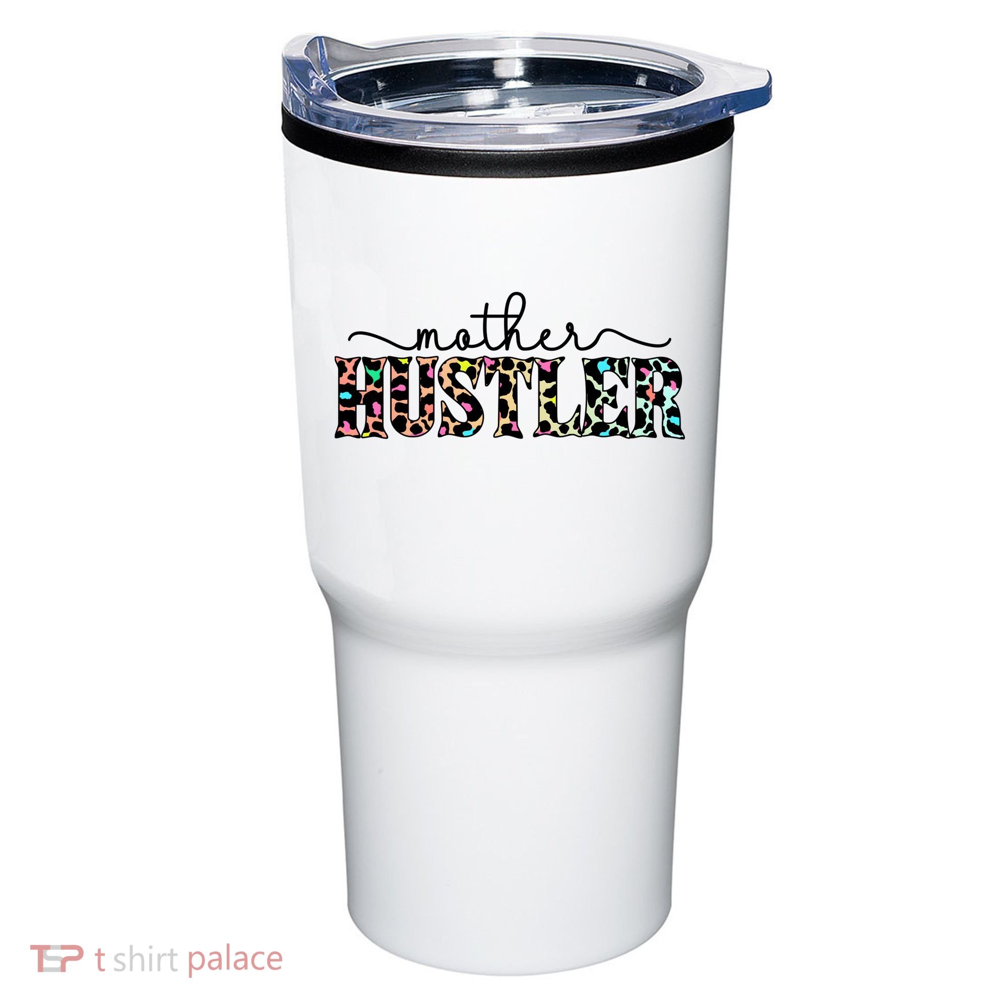 Mother Hustler Neon Cheetah Print Gift For Mom Tumbler