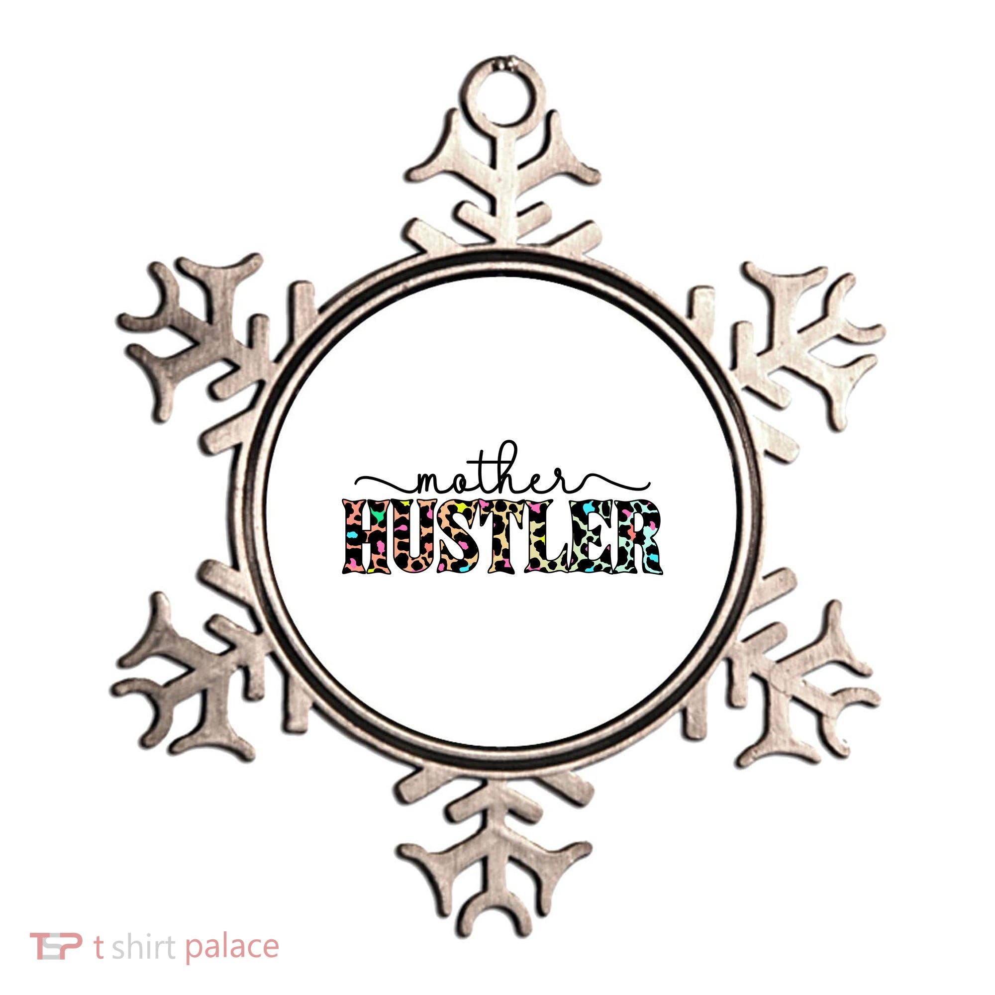 Mother Hustler Neon Cheetah Print Gift For Mom Ornament