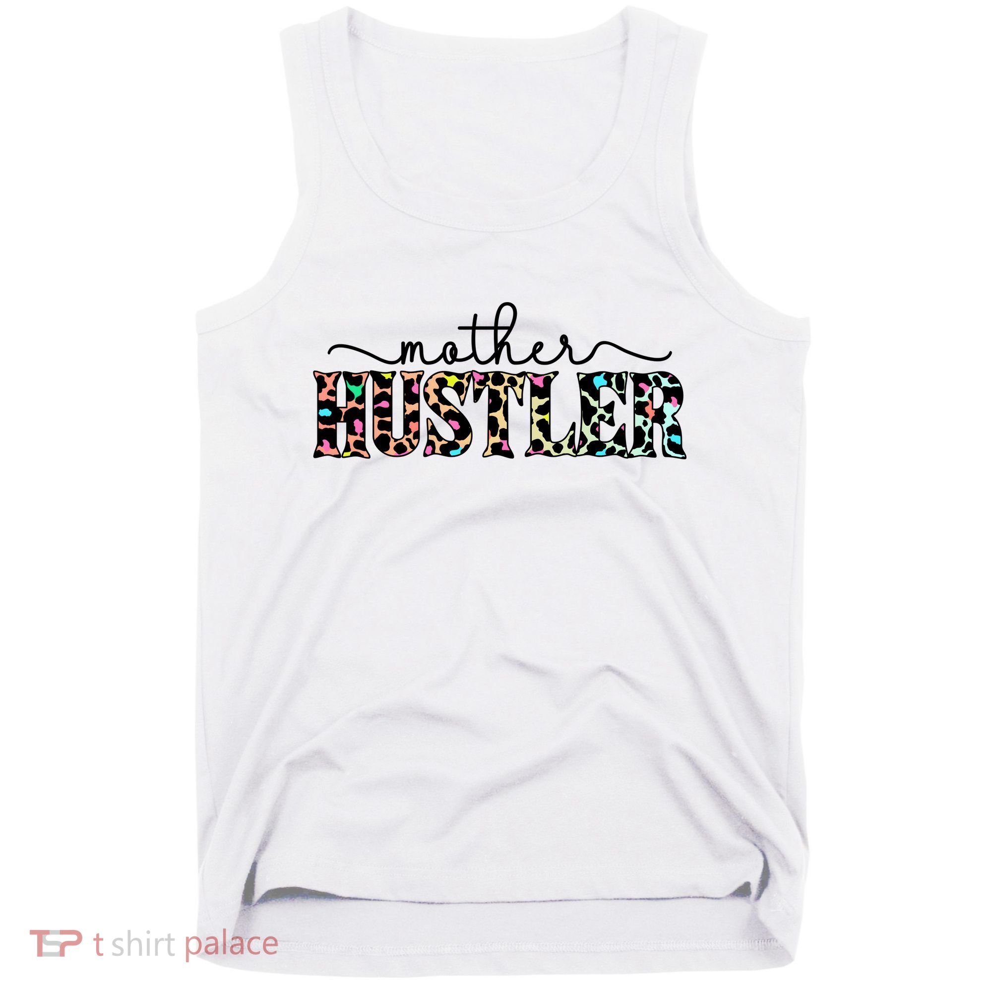 Mother Hustler Neon Cheetah Print Gift For Mom Tank Top