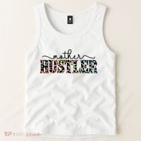Mother Hustler Neon Cheetah Print Gift For Mom Tank Top thumb 2