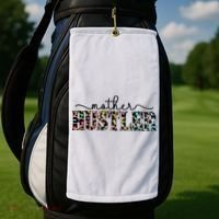 Mother Hustler Neon Cheetah Print Gift For Mom Golf Towel thumb 2
