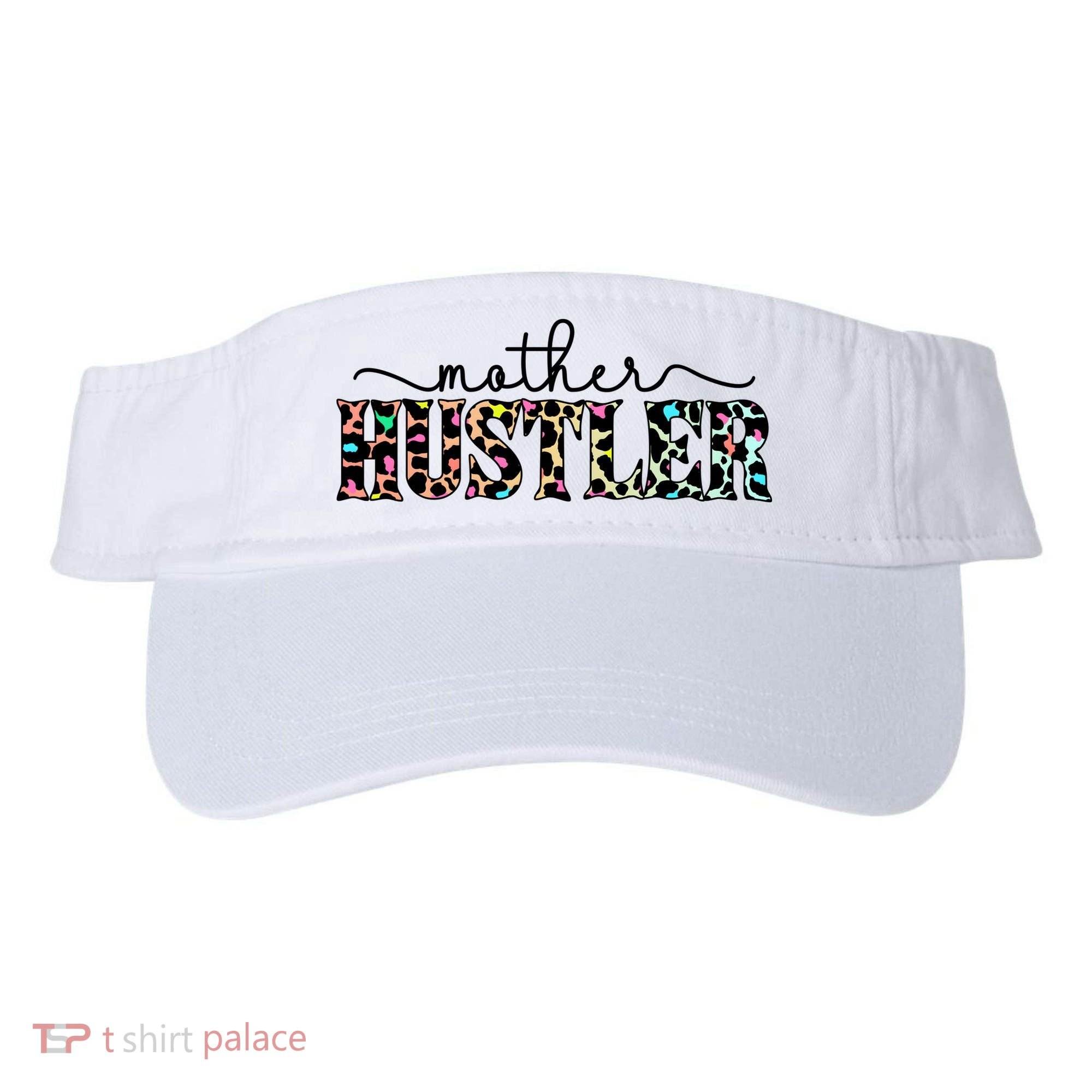 Mother Hustler Neon Cheetah Print Gift For Mom Visor