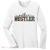Mother Hustler Neon Cheetah Print Gift For Mom Women's Long Sleeve Shirt thumb 0