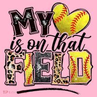 My Heart On That Field Leopard Softball Mama Mom Mothers Day Coaster thumb 2