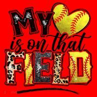 My Heart On That Field Leopard Softball Mama Mom Mothers Day Santa Hat thumb 1