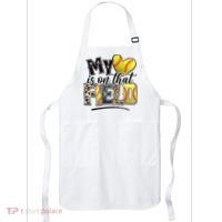 My Heart On That Field Leopard Softball Mama Mom Mothers Day Apron thumb 0