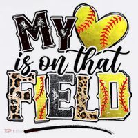 My Heart On That Field Leopard Softball Mama Mom Mothers Day Sweatshirt thumb 3