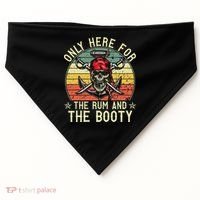 mb Here Only For The Rum And The Booty Pirate Halloween USA-Made Doggie Bandana thumb 0