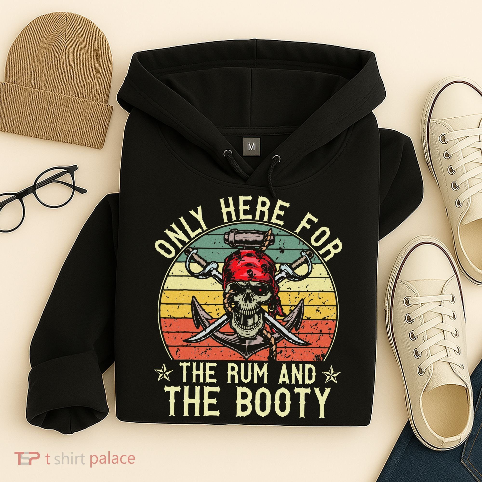 mb Here Only For The Rum And The Booty Pirate Halloween Hoodie