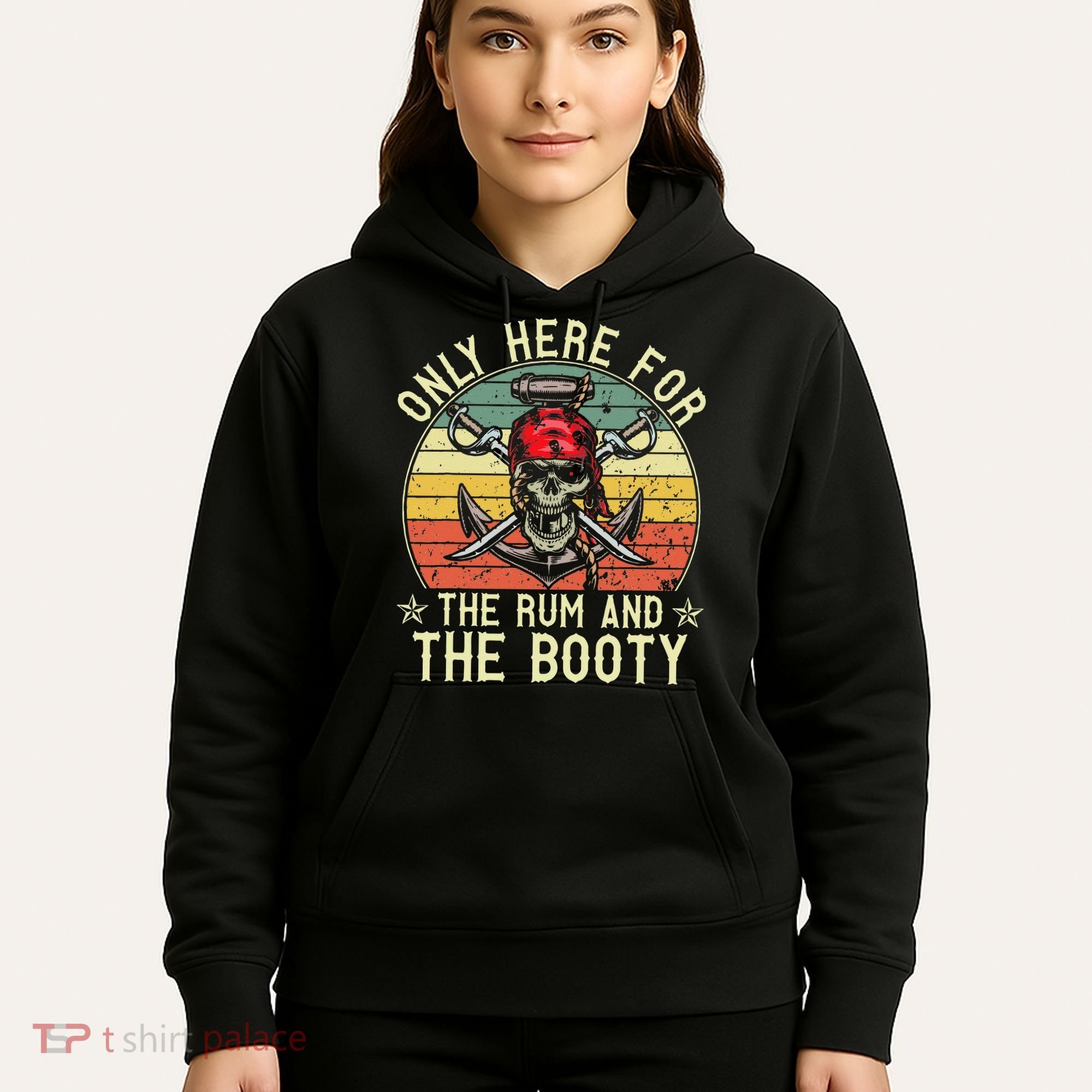 mb Here Only For The Rum And The Booty Pirate Halloween Hoodie