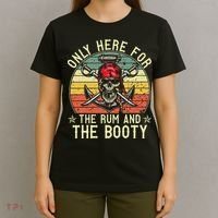 mb Here Only For The Rum And The Booty Pirate Halloween T-Shirt thumb 4