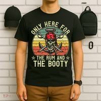 mb Here Only For The Rum And The Booty Pirate Halloween T-Shirt thumb 6