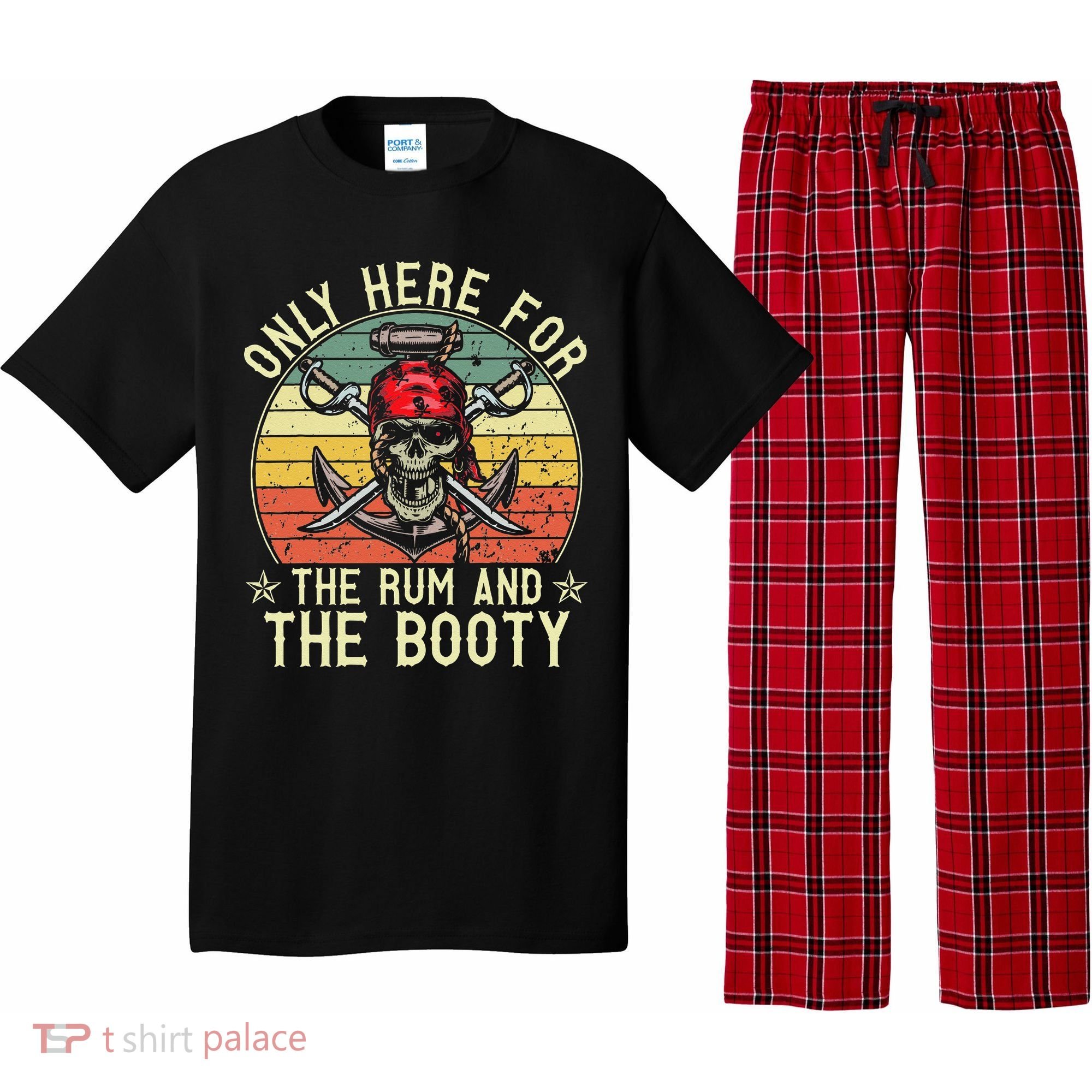mb Here Only For The Rum And The Booty Pirate Halloween Pajama Set