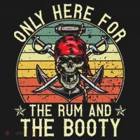 mb Here Only For The Rum And The Booty Pirate Halloween Women's Tank Top thumb 5