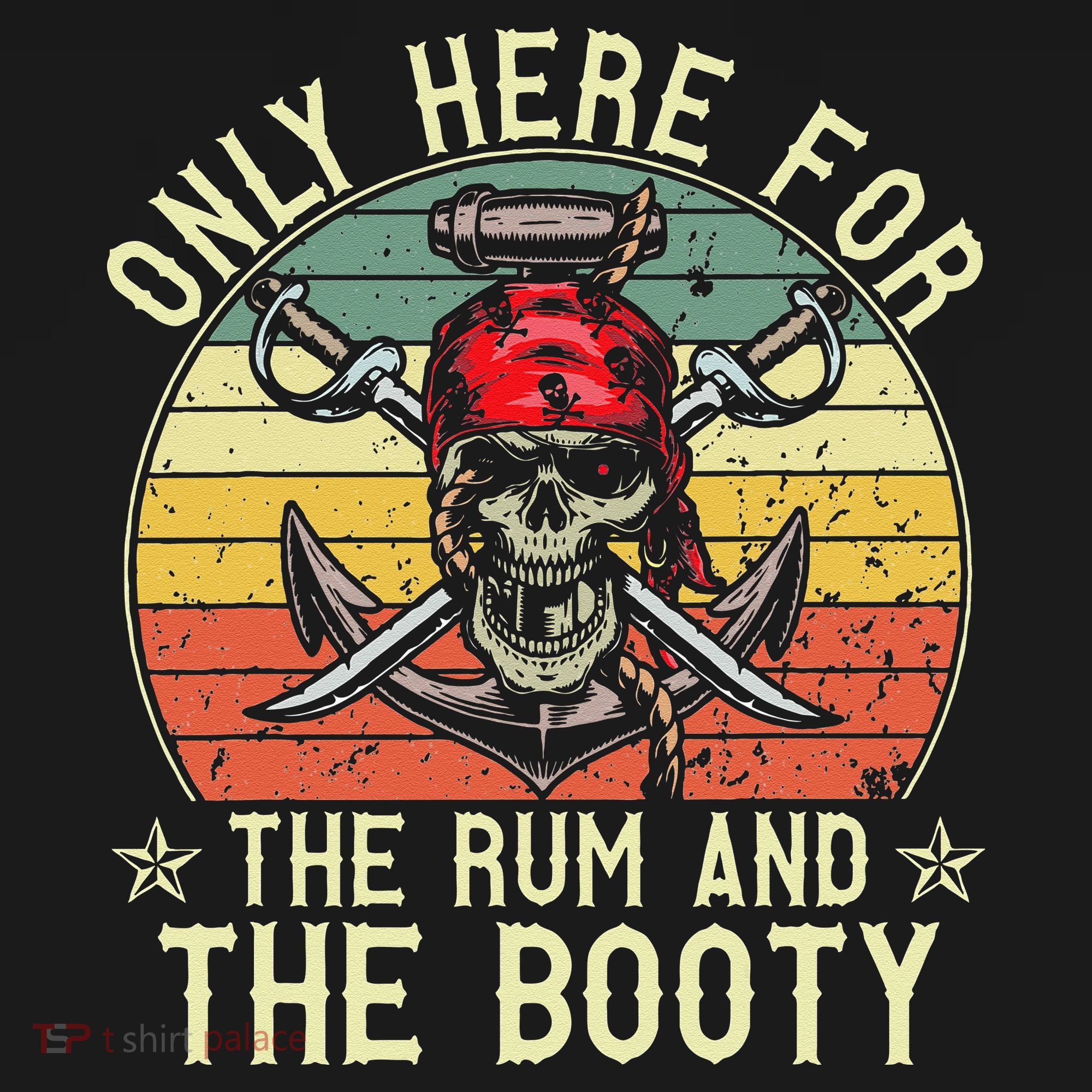 mb Here Only For The Rum And The Booty Pirate Halloween Women's Tank Top