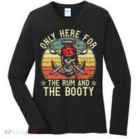 mb Here Only For The Rum And The Booty Pirate Halloween Women's Long Sleeve Shirt thumb 0