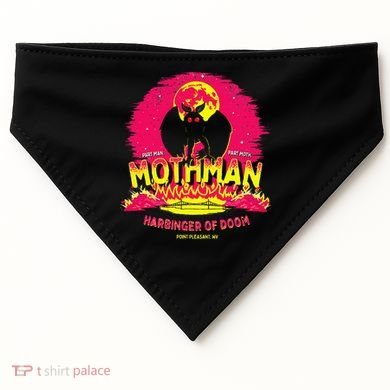 Mothman Harbinger Of Doom! Funny Cute Cryptid Creature USA-Made Doggie Bandana