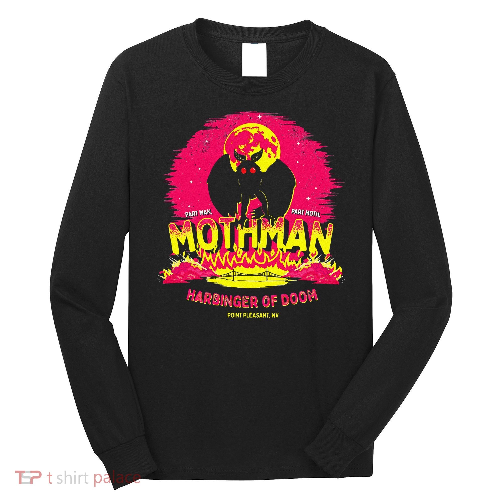 Mothman Harbinger Of Doom! Funny Cute Cryptid Creature Long Sleeve Shirt