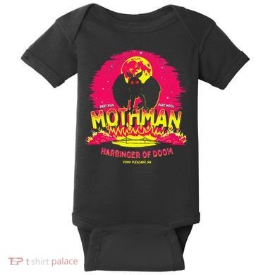 Mothman Harbinger Of Doom! Funny Cute Cryptid Creature Baby Bodysuit