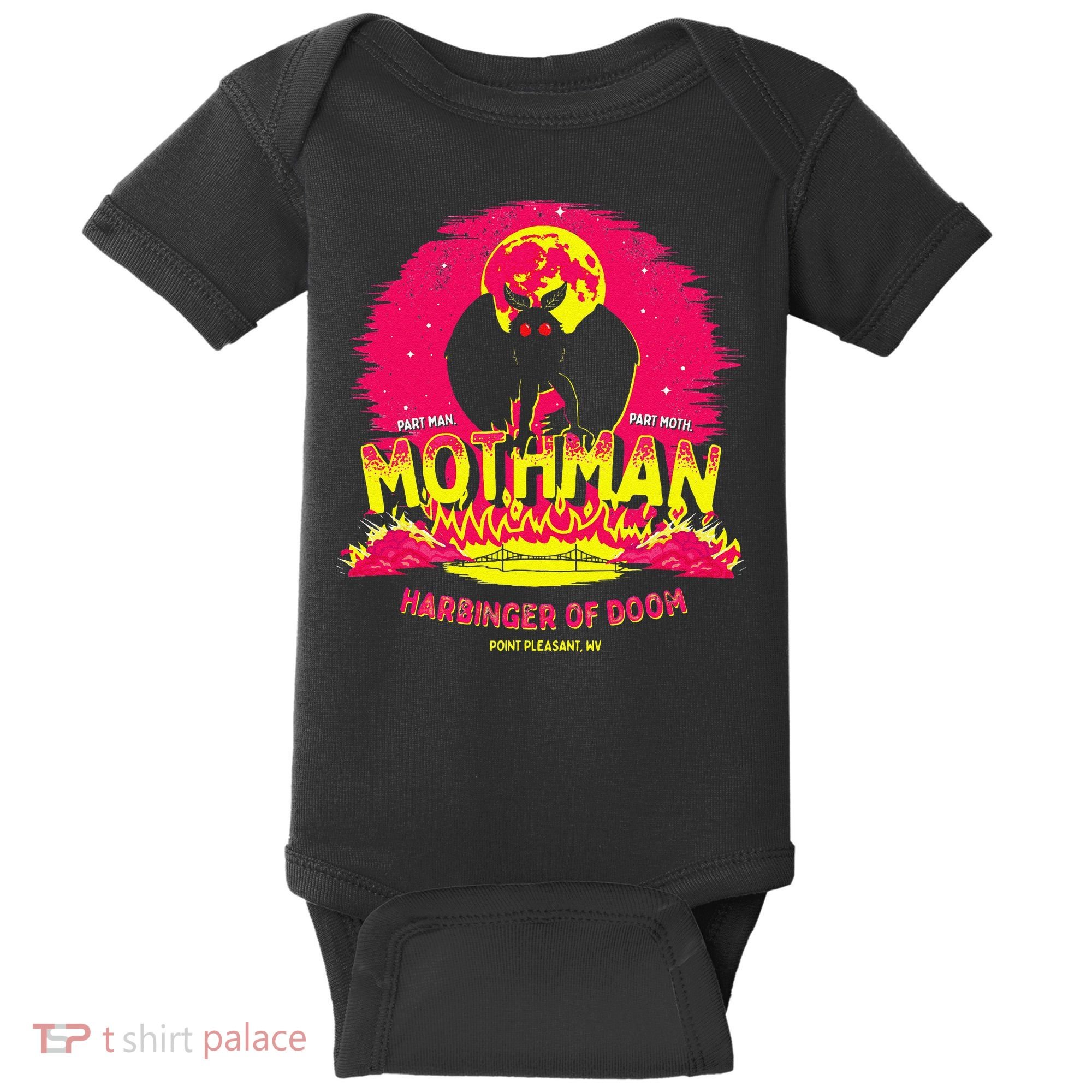 Mothman Harbinger Of Doom! Funny Cute Cryptid Creature Baby Bodysuit