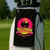 Mothman Harbinger Of Doom! Funny Cute Cryptid Creature Golf Towel thumb 2
