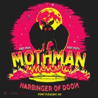 Mothman Harbinger Of Doom! Funny Cute Cryptid Creature Golf Towel thumb 3