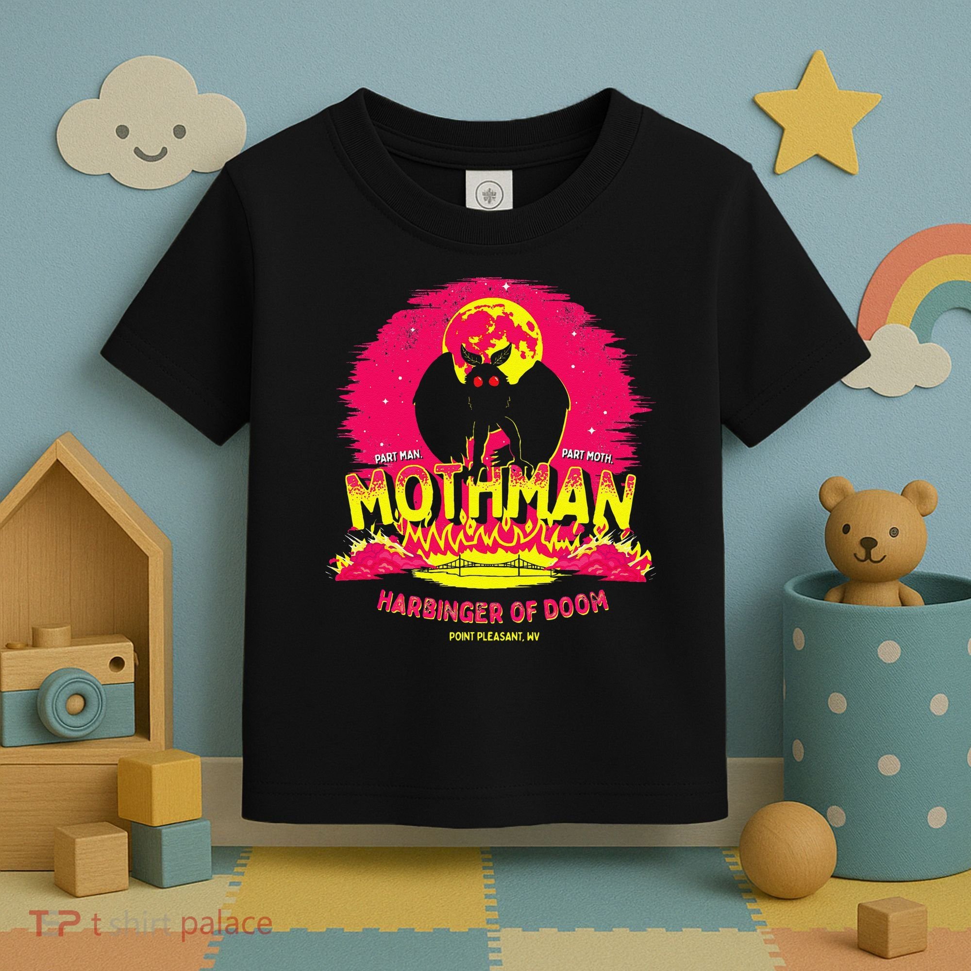 Mothman Harbinger Of Doom! Funny Cute Cryptid Creature Toddler T-Shirt