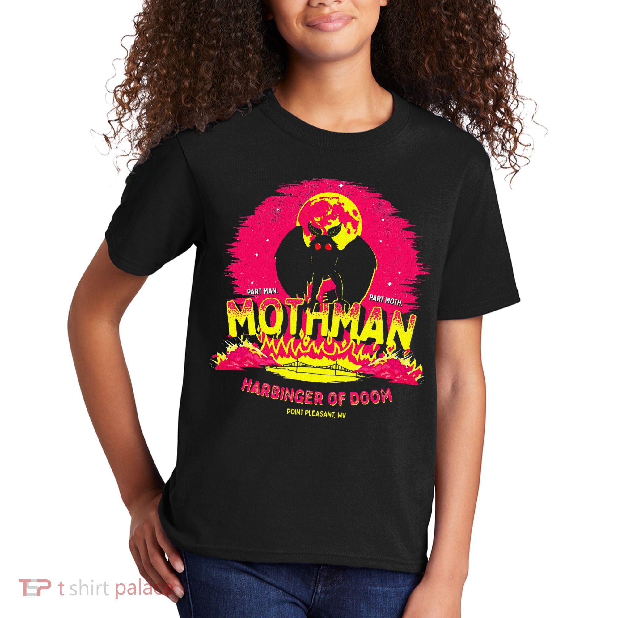 Mothman Harbinger Of Doom! Funny Cute Cryptid Creature Kids T-Shirt