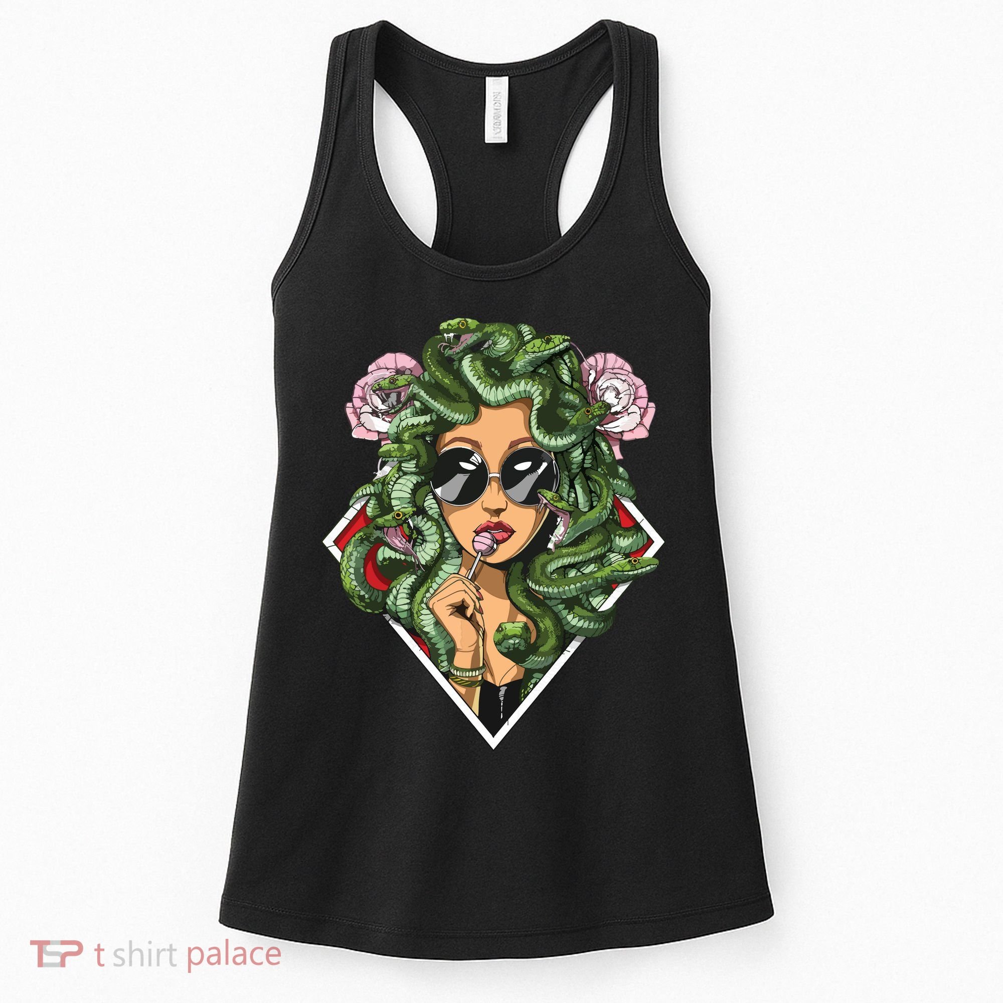 Medusa Hippie Psychedelic Snakes Greek Mythology Women Women's Tank Top