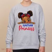 Melanin Haitian Princess Haiti Flag Women's Sweatshirt thumb 0