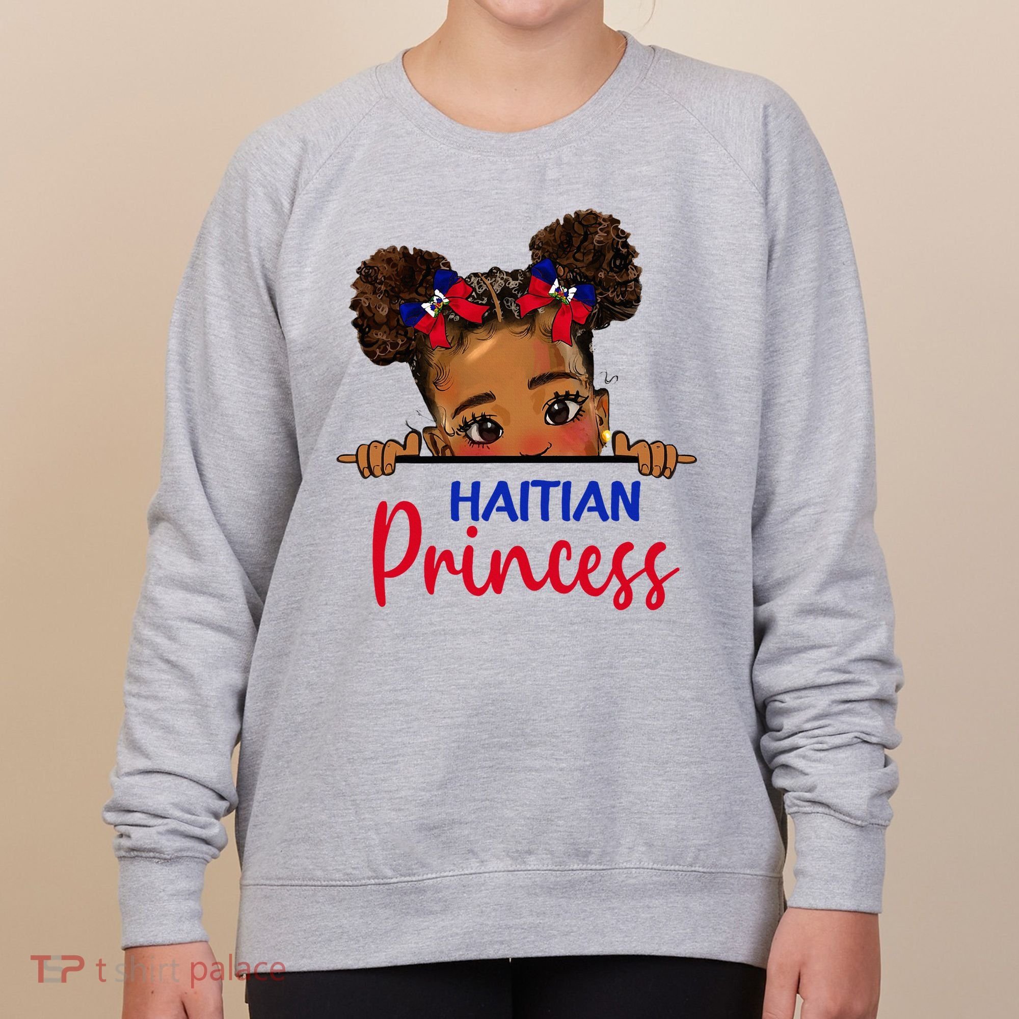 Melanin Haitian Princess Haiti Flag Women's Sweatshirt